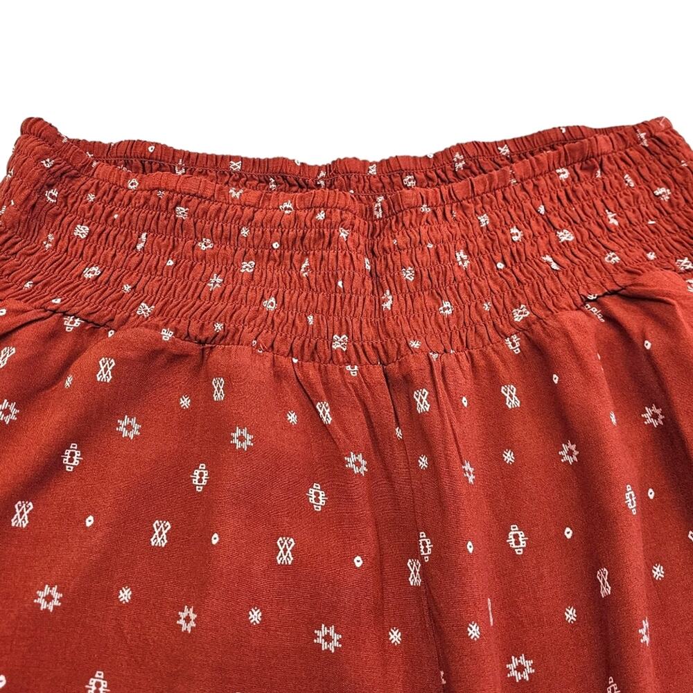 NWT Torrid Wide Leg Pants Womens Size 1X Orange Pull On Palazzo Geometric Print - Picture 8 of 15